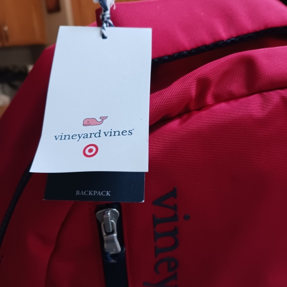 Vineyard Vines Red and Blue Fully size Large Backpack. - Picture 2 of 10